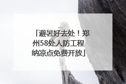 避暑好去处！郑州58处人防工程纳凉点免费开放