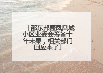 邵东邦盛凤凰城小区业委会筹备十年未果，相关部门回应来了