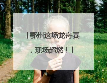 鄂州这场龙舟赛，现场超燃！
