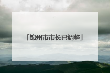 锦州市市长已调整