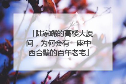 陆家嘴的高楼大厦间，为何会有一座中西合璧的百年老宅