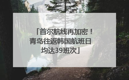 首尔航线再加密！青岛往返韩国航班日均达39班次