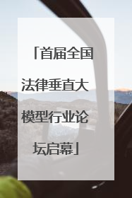 首届全国法律垂直大模型行业论坛启幕
