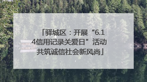 驿城区：开展“6.14信用记录关爱日”活动 共筑诚信社会新风尚