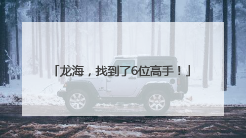 龙海，找到了6位高手！
