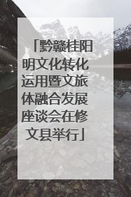 黔赣桂阳明文化转化运用暨文旅体融合发展座谈会在修文县举行