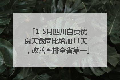 1-5月四川自贡优良天数同比增加11天，改善率排全省第一