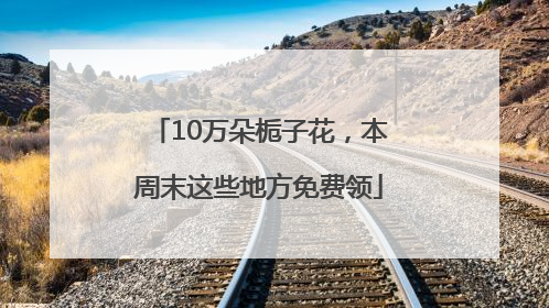 10万朵栀子花，本周末这些地方免费领