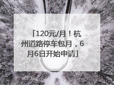 120元/月！杭州道路停车包月，6月6日开始申请