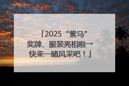 2025“紫马”奖牌、服装亮相啦→快来一睹风采吧！