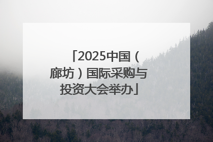 2025中国（廊坊）国际采购与投资大会举办
