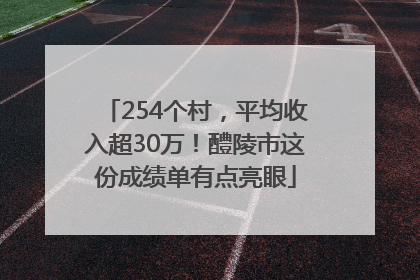 254个村，平均收入超30万！醴陵市这份成绩单有点亮眼