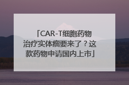 CAR-T细胞药物治疗实体瘤要来了？这款药物申请国内上市