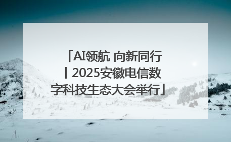 AI领航 向新同行丨2025安徽电信数字科技生态大会举行